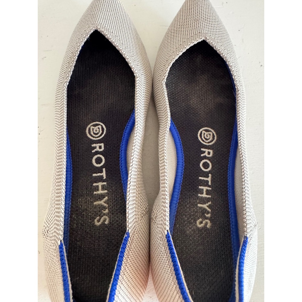 Rothy's The Point Flats in light gray - Picture 9 of 11